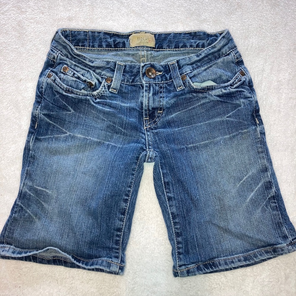 Buckle Denim Bermuda Shorts